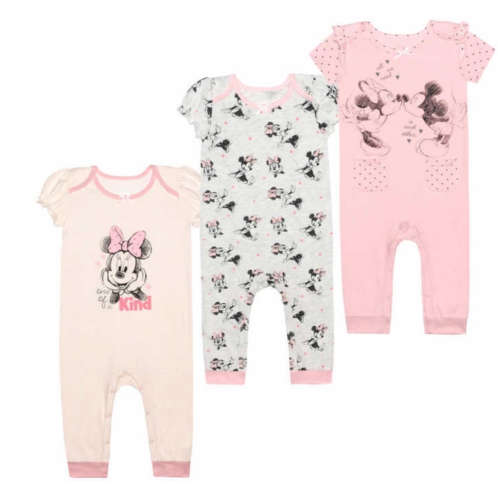 Disney Minnie Mouse 18 months 3 piece set Pink, Cream and Gray Brand New w tags